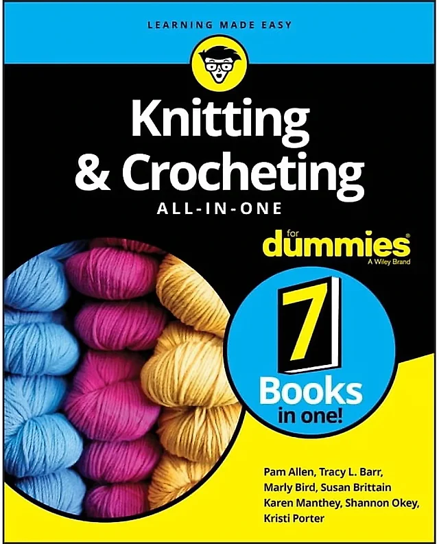Knitting & Crocheting All-in-One for Dummies by Pam Allen, 672-Page Paperback Reference